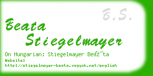 beata stiegelmayer business card